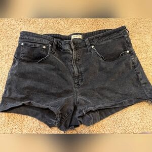 Madewell Black Denim shorts